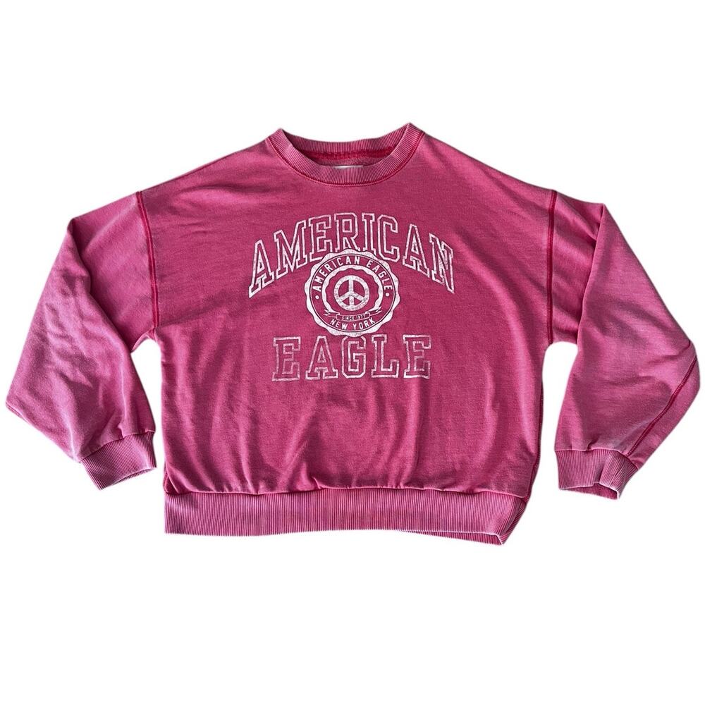 American Eagle oversized, pink sweatshirt size small